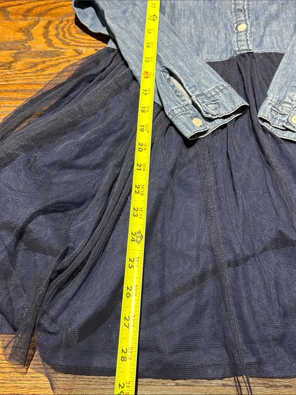 OshKosh B'gosh Blue Denim Jacket with Navy Tulle Skirt